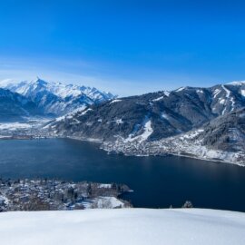 Zimní pohled na Zell am See-Kaprun