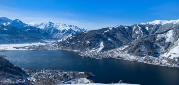 Zimní pohled na Zell am See-Kaprun