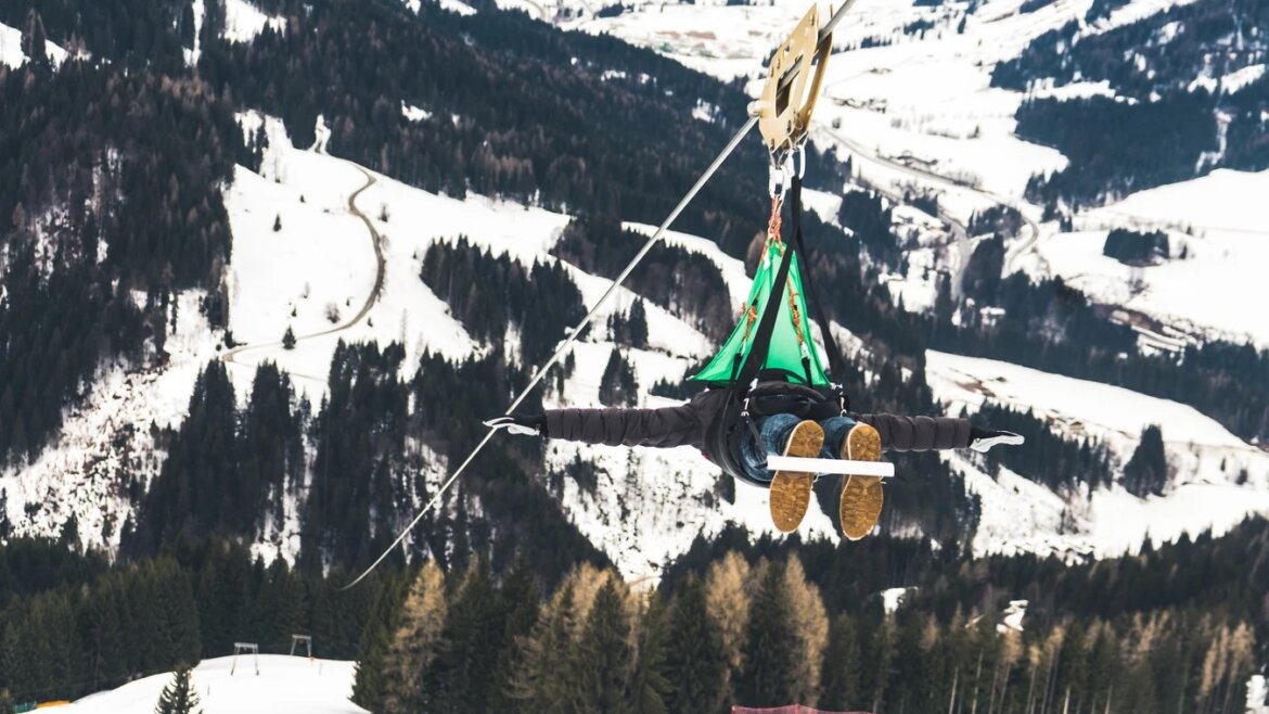 Zipline skluzavka Flying Fox XXL v Leogangu