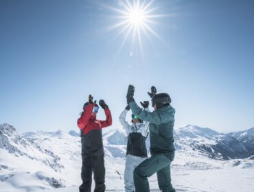 Přátelé na svahu v Salcburském Lungau