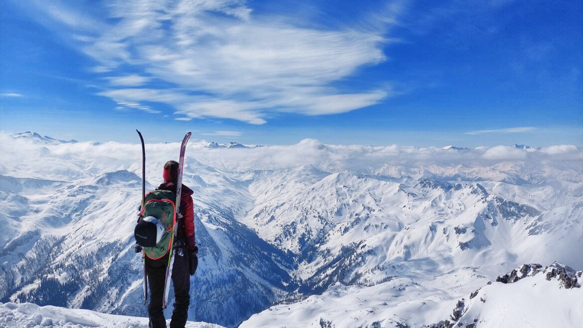 Lyžařská túra na horu Große Mosermandl s výškou 2.680 m nad Riedingtalem v Salcburském Lungau.