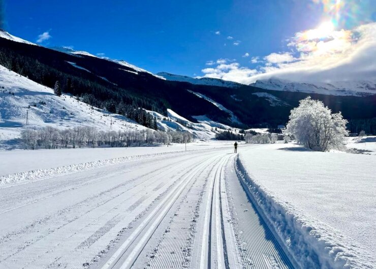 Upravená běžecká stopa v Raurisertalu