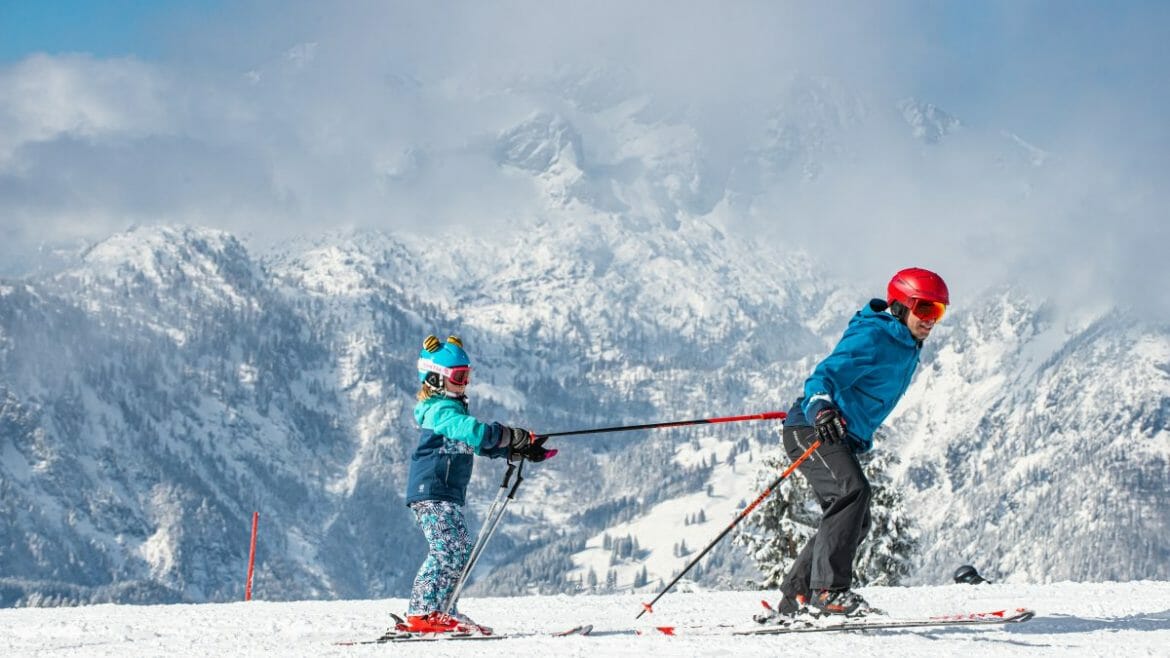 Dachstein West nabízí dětem perfektní podmínky pro učení na lyžích 