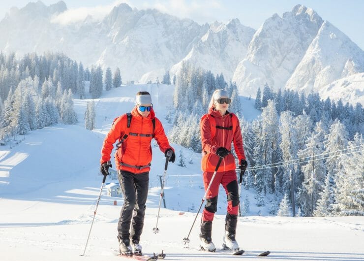 Nová skitouringová trasa v Russbachu v Dachstein West, kde si můžete i zapůjčit nejnovější modely lyží