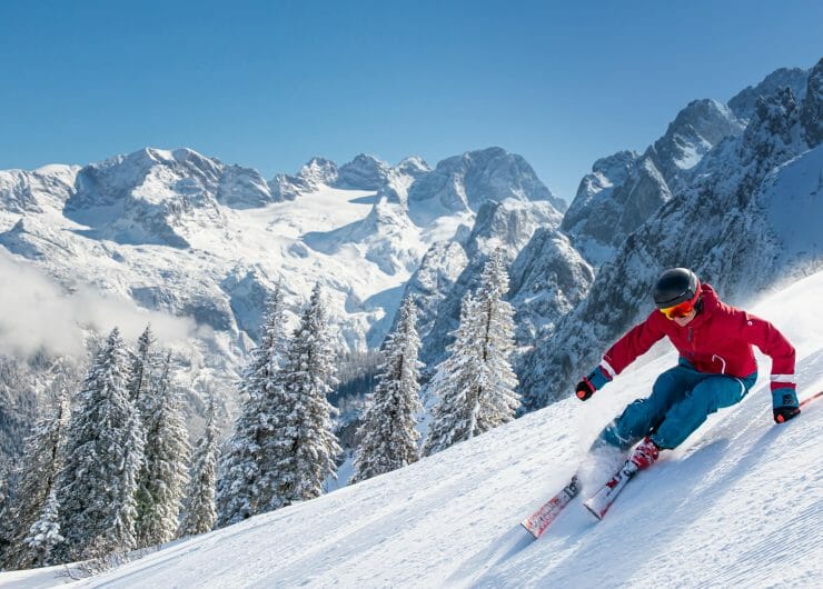 Dachstein West je místem, kde si návštěvníci užívají perfektní sjezdovky a ideální sněhové podmínky