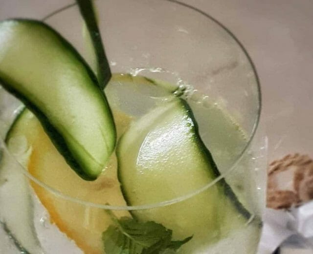 gin-trifft-gurke-ein-sommerdrink-100-aus-salzburg-1170×658 Osvěžující letní drink, gin s tonicem a plátkem salátové okurky ve sklenici doplněné ledem