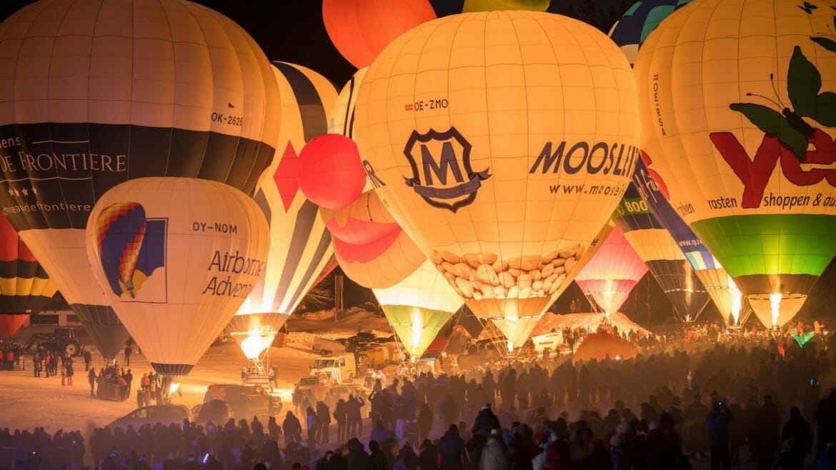 Lednový týden balonů ve Filzmoos tradičně zahájí velkolepá show Noc balonů