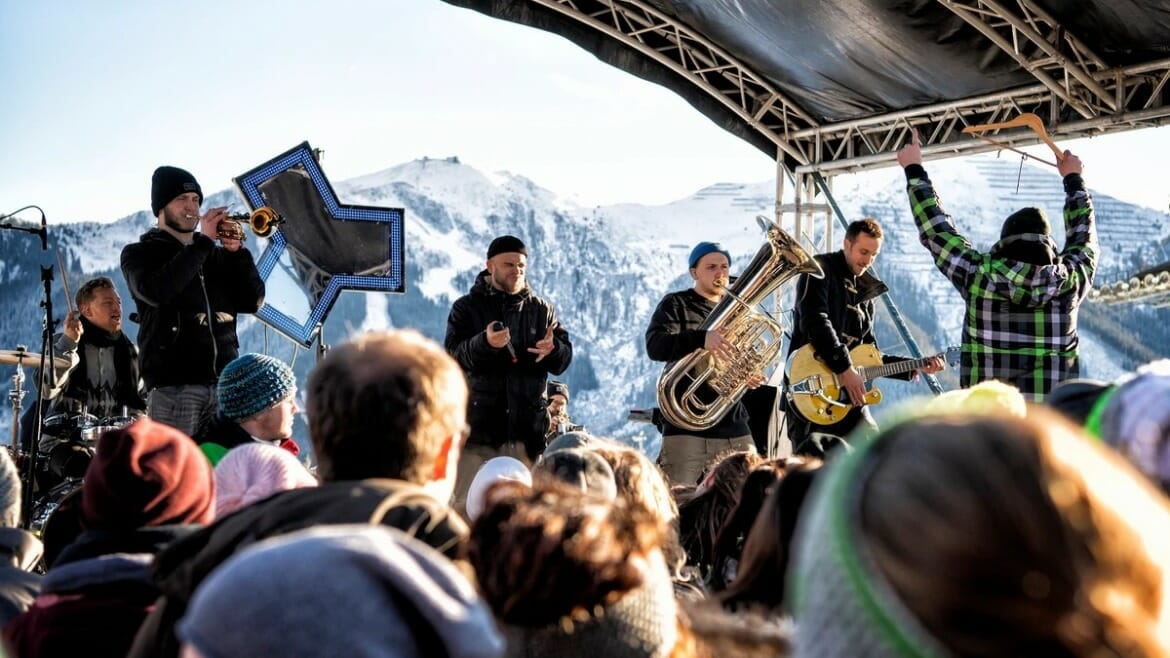 Zimní festival Bergfestival v Saalbachu Hinterglemmu