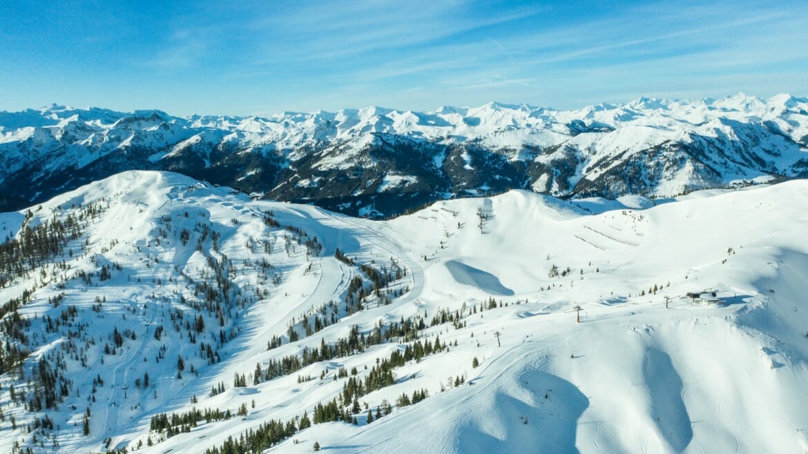Vychutnejte si nádherné panorama při lyžování na sjezdovkách Wagrain-Kleinarl.