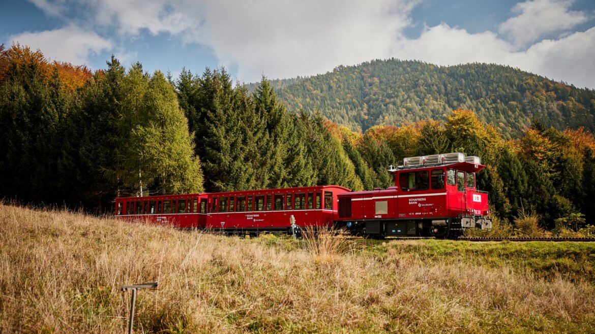 Zubačka na Schafberg jezdí i na podzim kdy se příroda zbarvuje