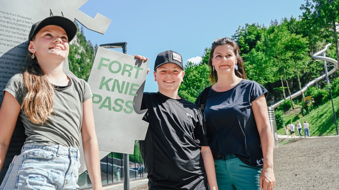 Areál pevnosti Fort Kniepass v Salcburském Saalachtalu