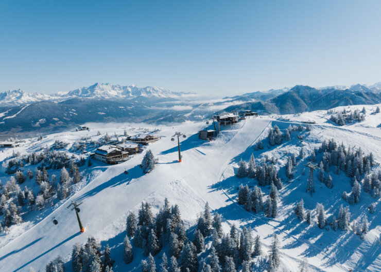 Einzigartiges Panorama in Flachau Jedinečné panorama zasněžených hor, které uvidíte ve Flachau