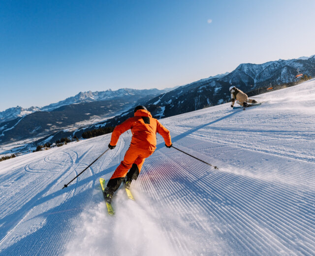 Pisten für alle Könnerstufen in Flachau Lyžování na sjezdovkách všech stupňů obtížnosti ve Flachau