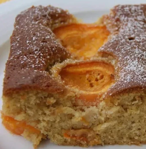 Recept na vláčný meruňkový koláč ze špaldové mouky.