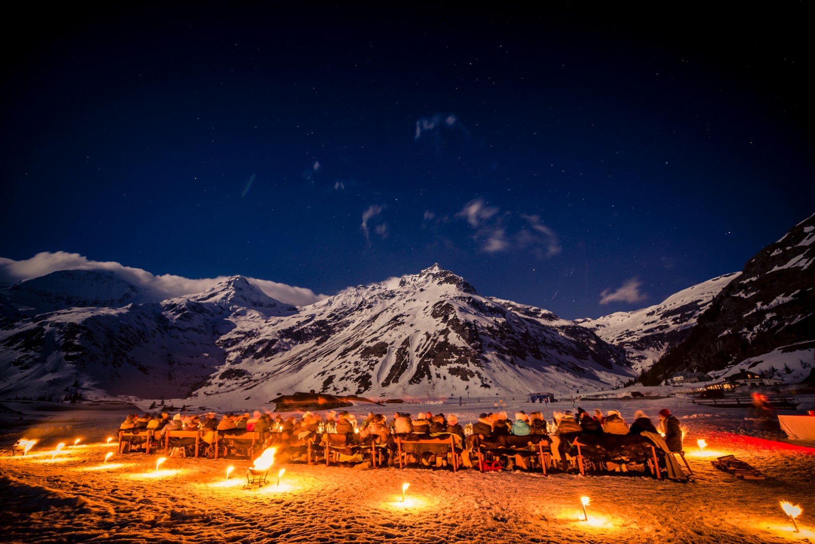 Das Vollmonddinner in Sportgastein. Das Vollmonddinner in Sportgastein.