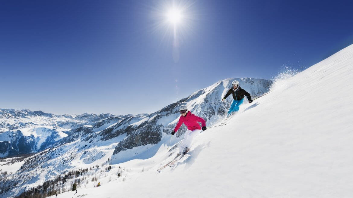 Skifahren in Altenmarkt-Zauchensee bei Sonnenschein