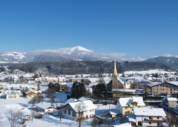 Ortansicht Bad Vigaun im Winter