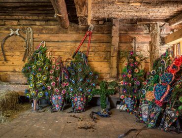 Blumenschmuck für den Almabtrieb
