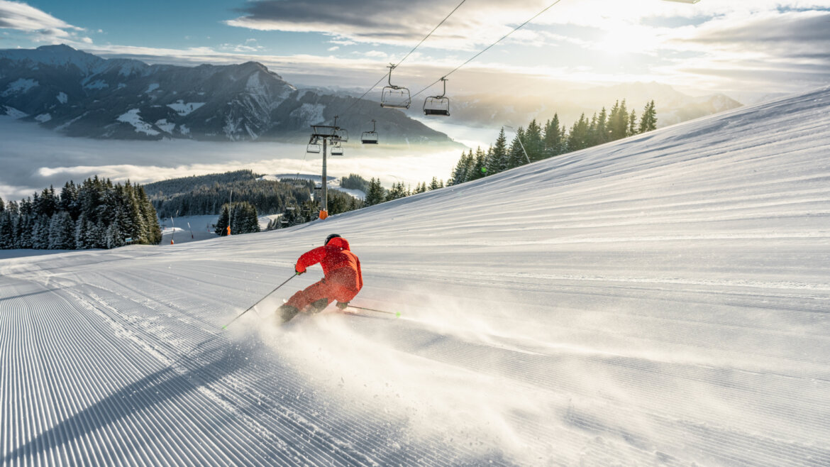 Skifahren auf der Schmittenhöhe © Zell am See Kaprun Tourismus Skifahren auf der Schmittenhöhe (vergrößerte Ansicht)