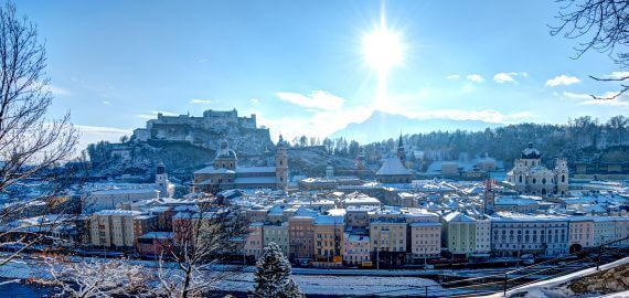 Stadt Salzburg im Winter