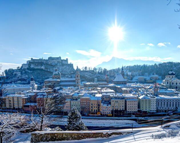 Stadt Salzburg im Winter