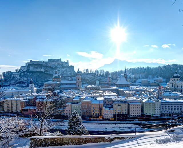 Stadt Salzburg im Winter