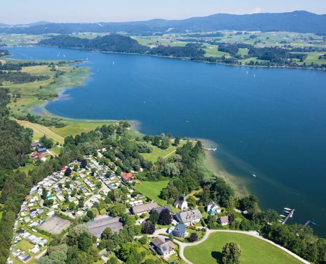 Seecamping-Wallersee Luftaufnahme Campingplatz am Wallersee