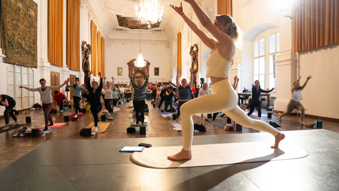 Pop up Yoga im Domquartier Mozart (vergrößerte Ansicht)
