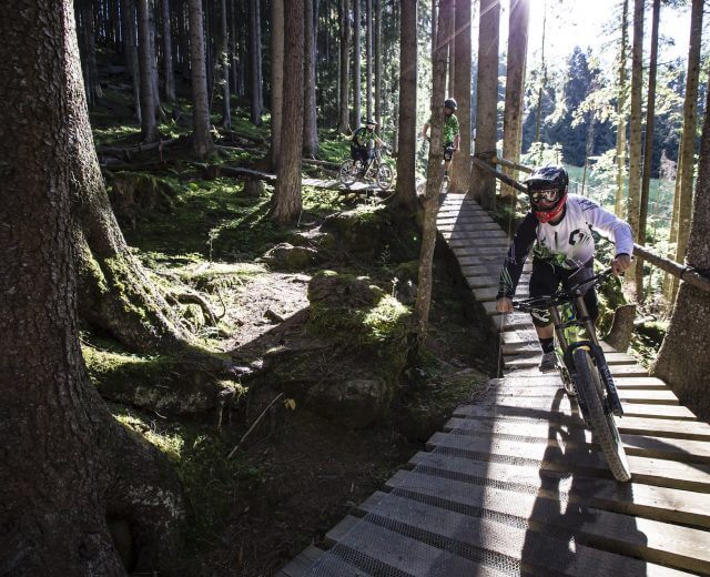 Mountainbike in voller Fahrt