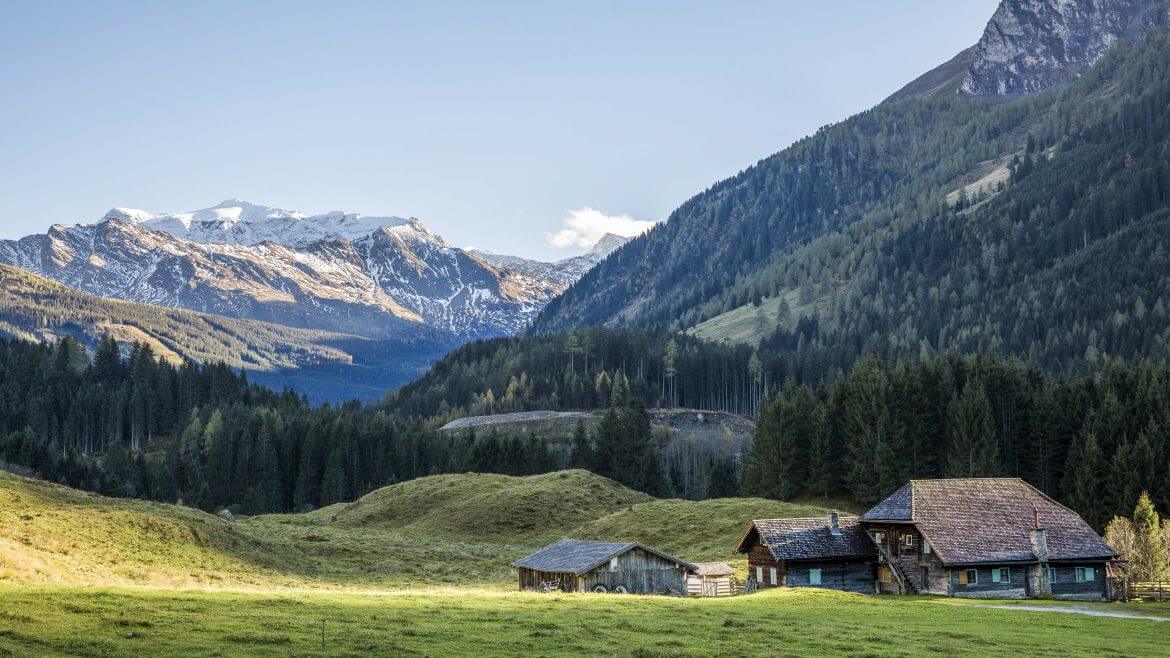 Almhütte auf Almwiese im Rauristal