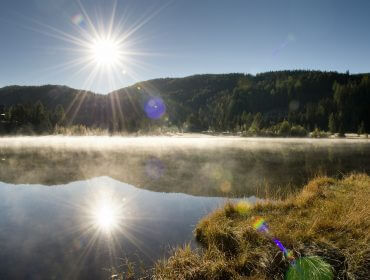 Nebel und Sonne über dem Prebersee