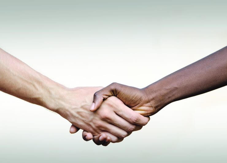 Multi-Ethnic Handshake