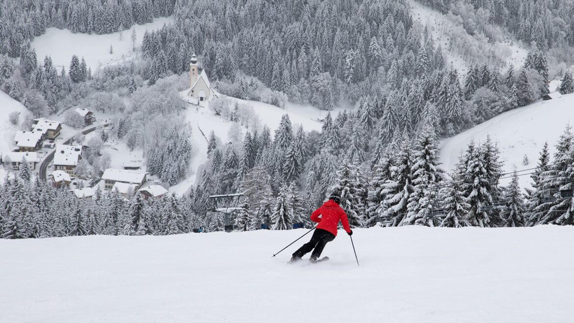 Siggi beim Skifahren in der Region Hochkönig
