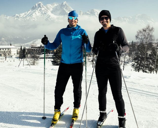 Die Best Mountain Artists beim Langlaufen in Saalfelden-Leogang