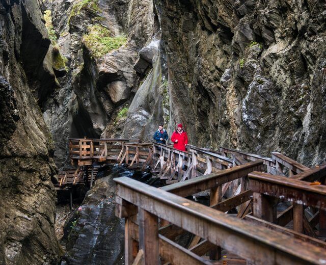 Weg durch die Sigmund Thun Klamm