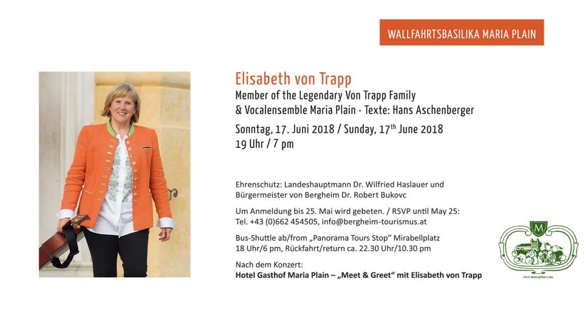 Elisabeth von Trapp Konzert Einladung