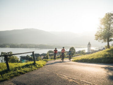 Radfahrer in Sankt Wolfgang im Salzkammergut