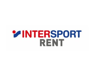 Logo von Intersport Rent mit INTER in rot, SPORT in blau und RENT in grau darunter.