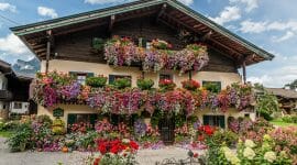 Blumengeschmückte Unterkunft im Salzburger Saalachtal