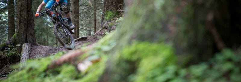 Mountain biker down-hill