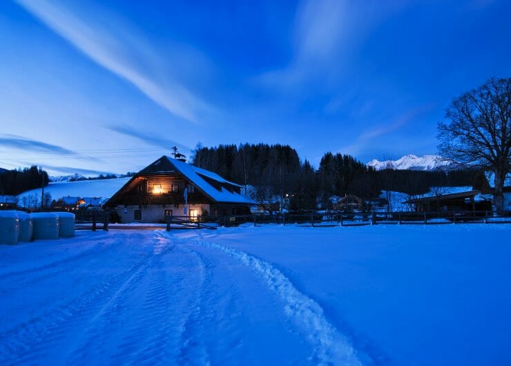 Schargler farm in Mariapfarr in winter