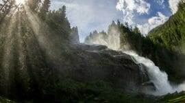 Krimml waterfall in summer - pure water power