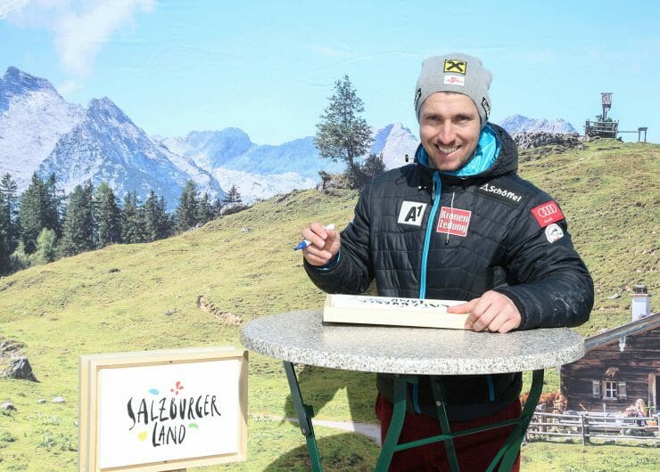 Marcel Hirscher at home on the Stuhlalm