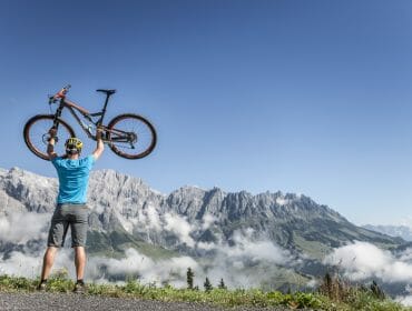 hochkönig-sommer-biken Biker on the Hochkoenig