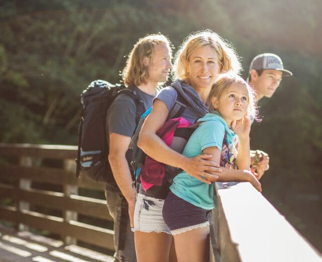 family hinking in Saalachtal