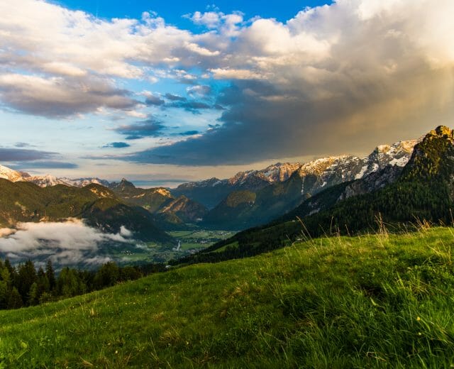 Summer view into Salzburger Saalachtal.