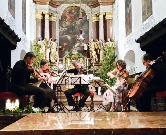 String quintet in church