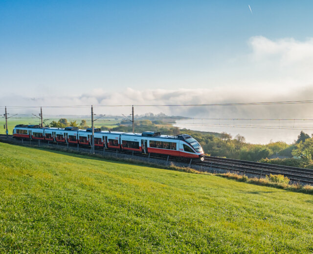 ÖBB Austrian Train in summer