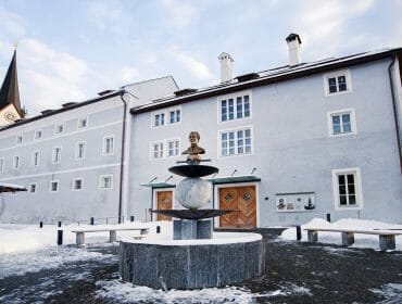 a house covered in snow