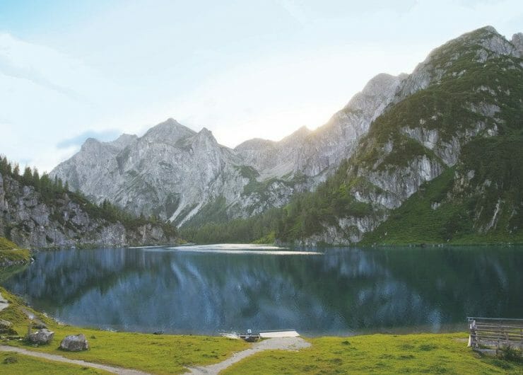 Lake and mountains